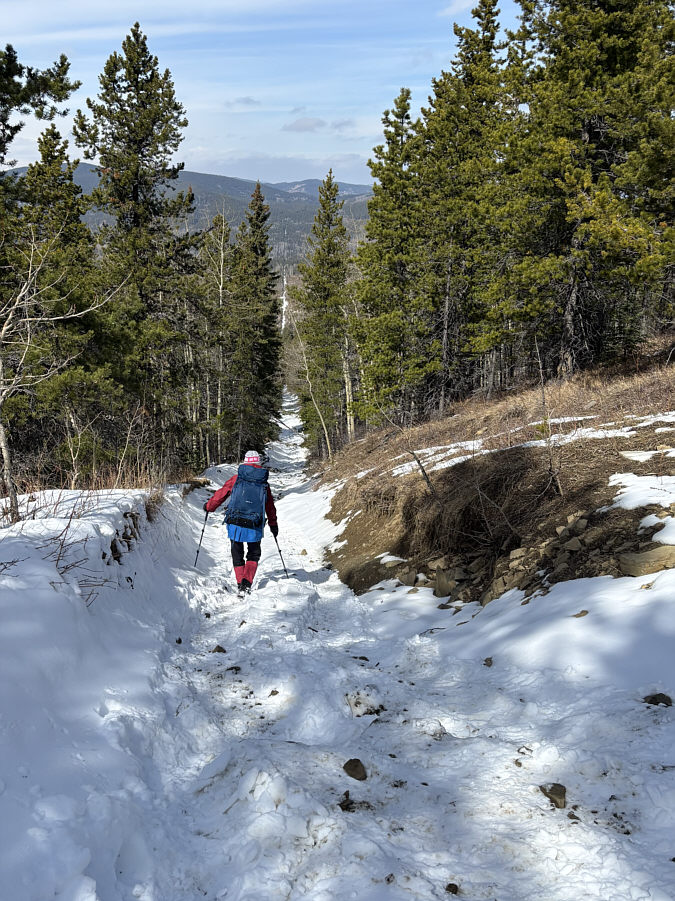 Thankfully, not as icy as the dirt bike road!