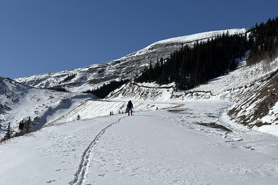 Maybe I should've ditched my skis even earlier...