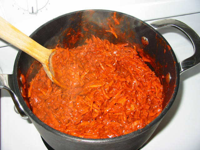 Looks like shredded carrots.