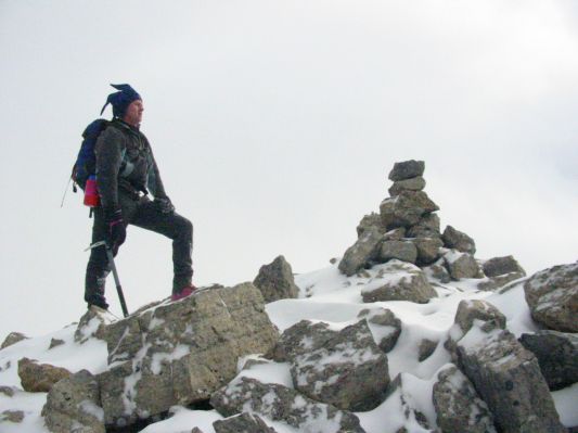 Who's the clown on the summit?