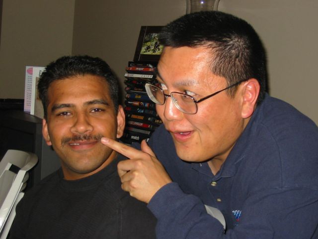 Your father's moustache!