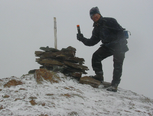 Three down, time to go.  This photo was taken with great misery!