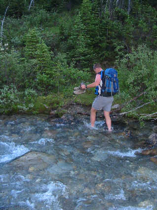 Despite the warm weather, that creek is still bloody cold!