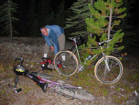 It's 8:00 PM. Ever try mountain biking in the dark?