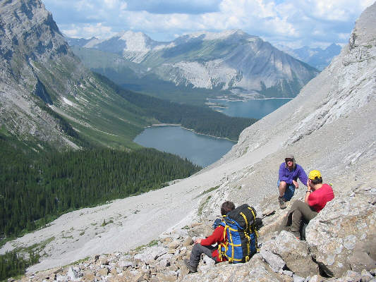 I can't believe we climbed up all this with full backpacks!