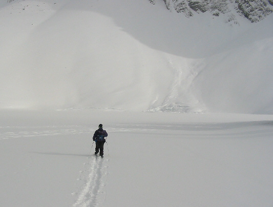 Something about skiing on a frozen lake is akin to walking on water...