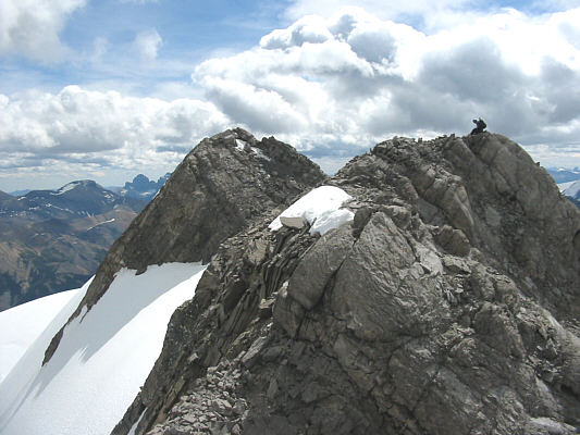 Thankfully the summit ridge was mostly dry on this day.