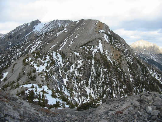 Another half-hour to the top of Loder Peak from here.
