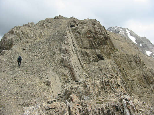 There's usually a pretty good beaten path to follow up the ridge.