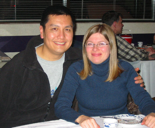 Certainly showing no ill effects from dinner!