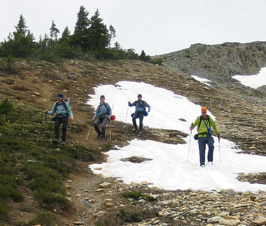 Just for fun, count the number of trekking poles!