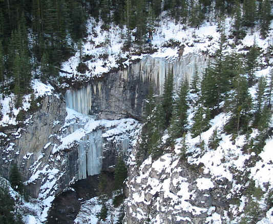 Bill Kerr thinks this might be the ice climb known as Tasting Fear (WI 5).