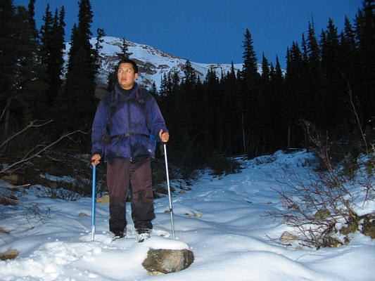 I'm a little wet at this point but still going strong! Eleven minutes to the car from here.