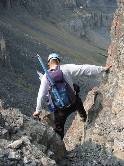 Some of the rocks are loose here. Check your holds carefully!