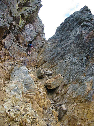 This section is a little tricky to descend.