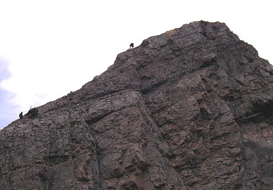 The crux is much easier to ascend than descend.