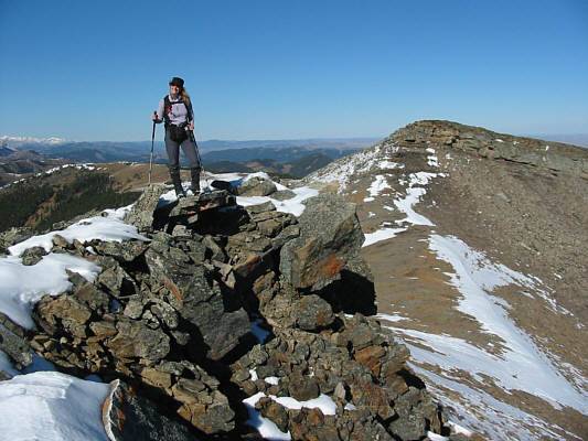 Linda's GPS gave an elevation of 2270 metres for the south summit.