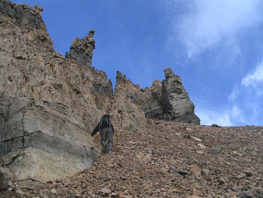 This scree was rather miserable to ascend.