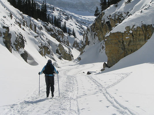Avalanche danger wasn't rated high on this day.