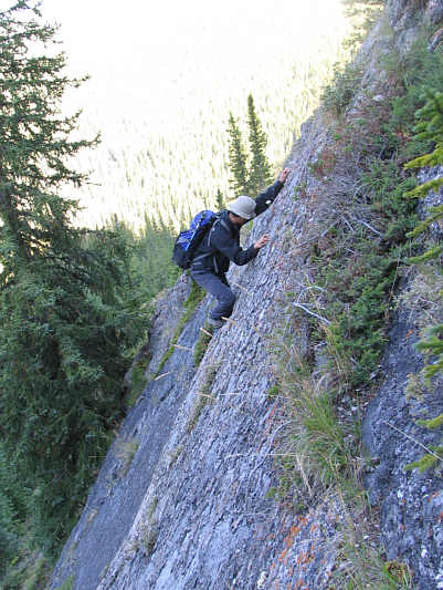 Antri is a pretty good rock climber.
