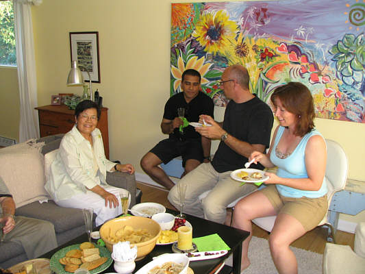 That painting on the wall was a communal effort.  Shelley was one of the contributors.