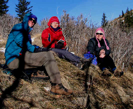 The trail up Gunnery Creek was sometimes hard to follow because of numerous snow patches.