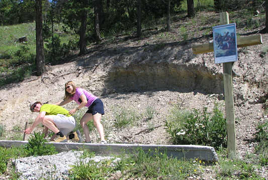 Nice makeshift cross, Dan!