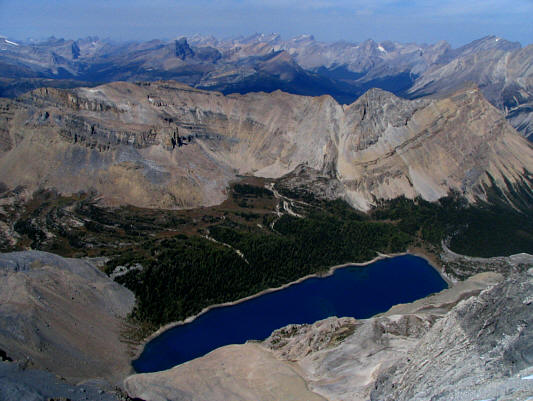 It looks feasible to scramble up some of the ridges surrounding Merlin Lake.