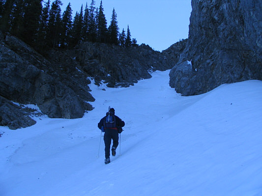 This gully gets quite steep further up.