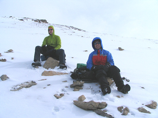 Food intake during the scramble: me--1 energy bar, Vern--2 granola bars, Kelly--a virtual smorgasbord!
