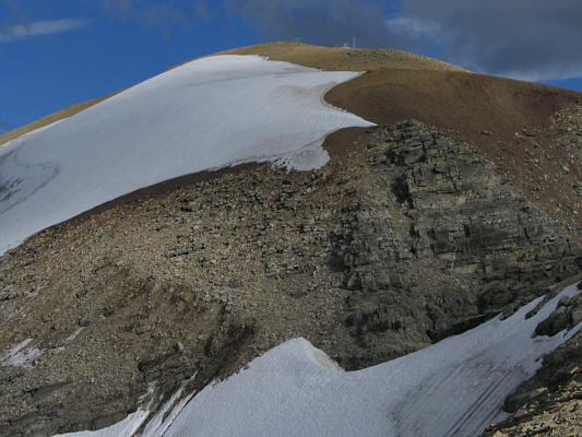 I nearly had my right foot crushed by a loose rock on the final rubble slope.