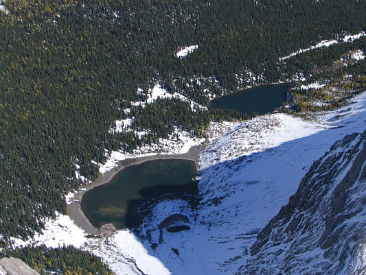 Years ago, I visited these lakes on a side trip while biking the Elbow Loop.