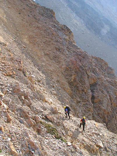 This is where I escaped to climber's left to find better rock.