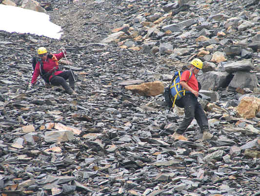 Chris and Eddie aren't big fans of scree and rubble.  Then again, who is?