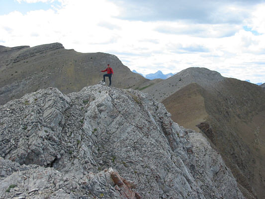 It looks like the west summit is higher here!