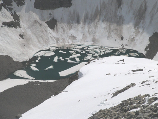 There are some big chunks of ice down there.