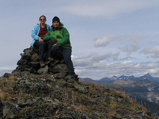 Kelly reached the summit just ahead of me.