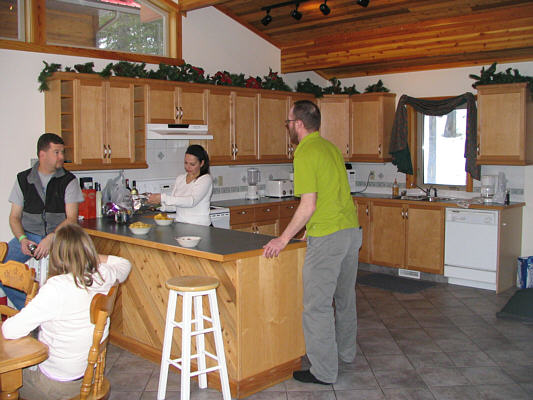 There is even free food in one of the cabinets.