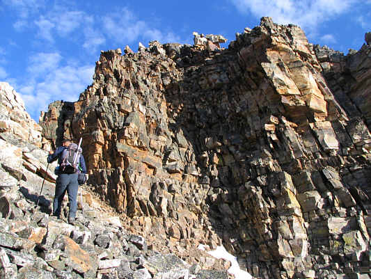 A lot of loose rocks.