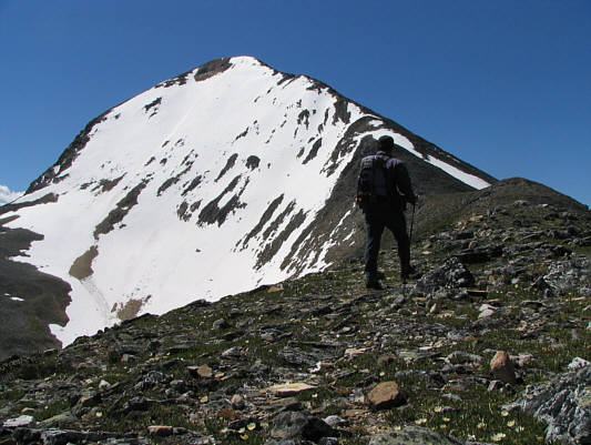 I kept eyeing that snow slope all the way up!
