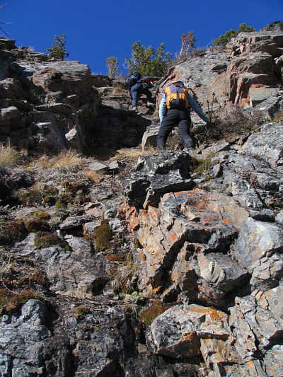 These rock bands are completely avoidable but make the ascent more interesting.