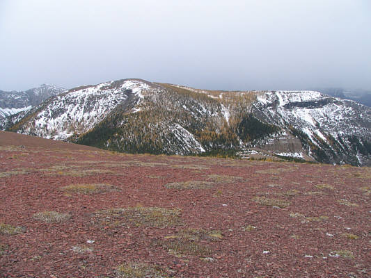 Note the red argillite in the foreground.