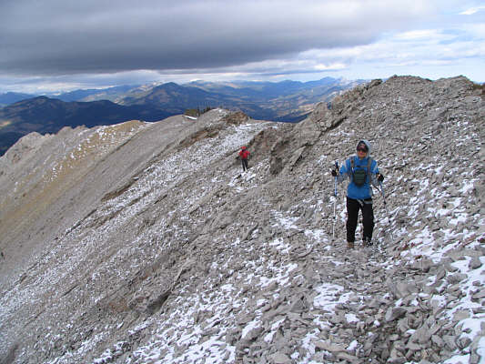 You could opt to stay on the ridge crest for more interesting scrambling.