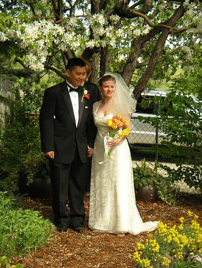 The new Mr. and Mrs. Bou (Kelly plans to change her surname).