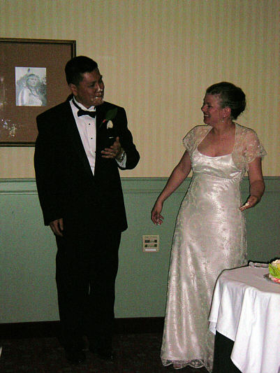 At least she was careful enough to miss the suit!