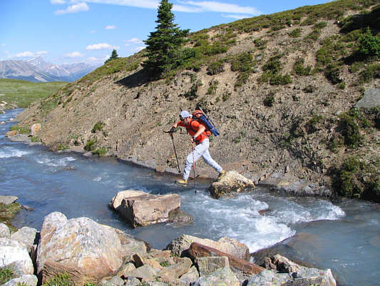 Probably the toughest creek crossing of the whole trip.