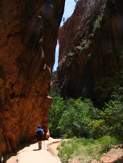 With the sun shining in the canyon, it felt like anything but a refrigerator!