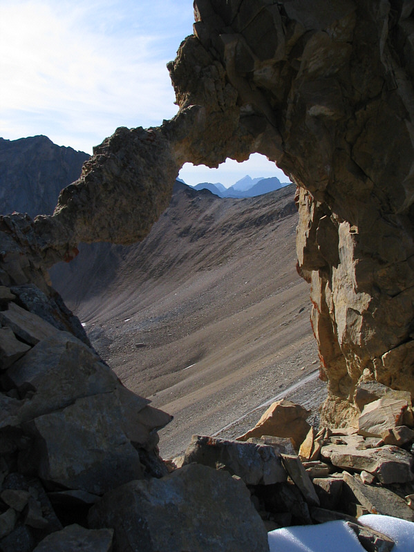 I believe that's Eon Mountain through the hole.