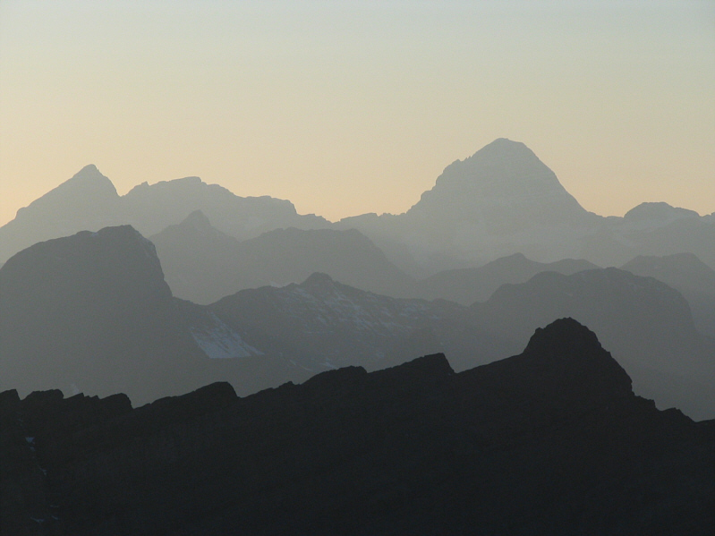 Besides Eon Mountain and Mount Assiniboine, you should also be able to pick out Mount Smuts and Mount Shark.