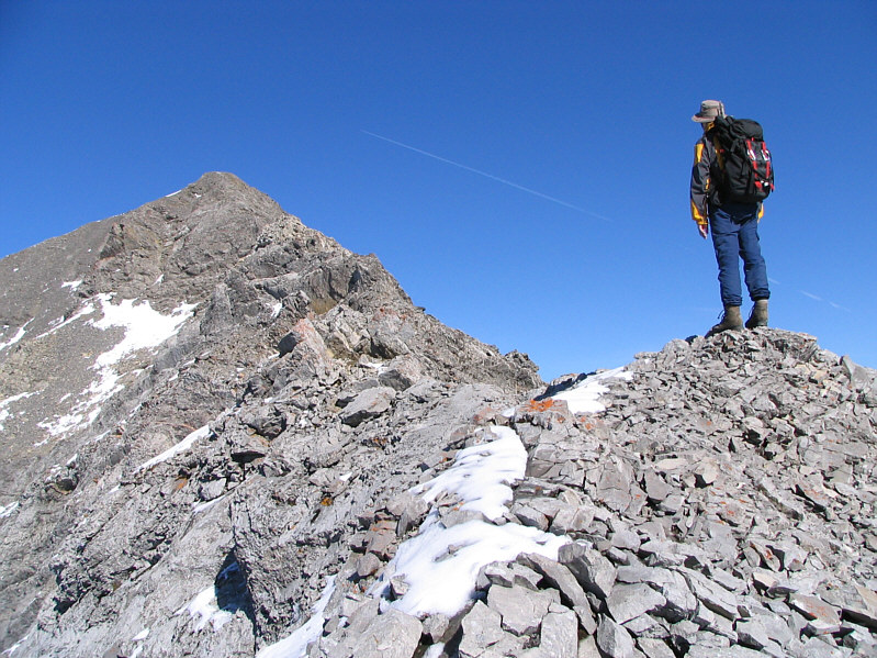 Or else he is wishing he was on that plane high in the sky!